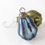 Ice Blue Pear Bauble Decoration