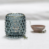 Bubbly blue votive holder