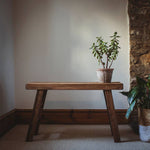 Mango wood bench with ladder legs