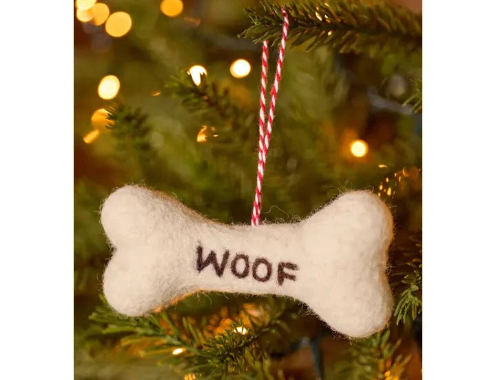 Wof felt bone Christmas hanging decoration