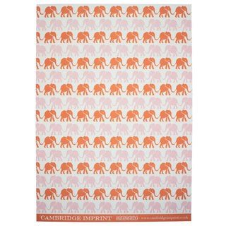 Patterned Paper Elephants Pink And Orange