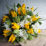 Mellow Yellow – A Joyful Spring Bouquet of Tulips, Hyacinths; Narcissus