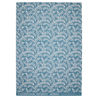 Cambridge Imprint - Gift Wrap Paper Sprig Marine Blue