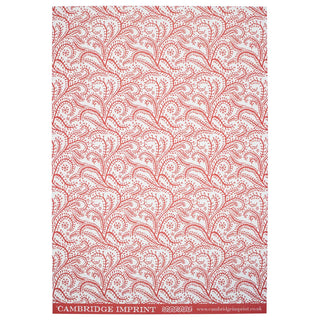 Paterned Paper Seaweed Paisley Crimson