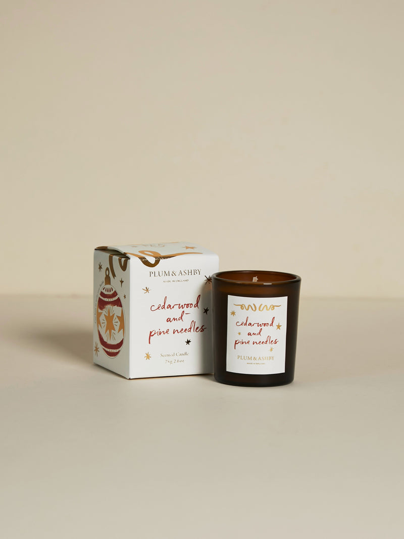earthy verdant festive candle