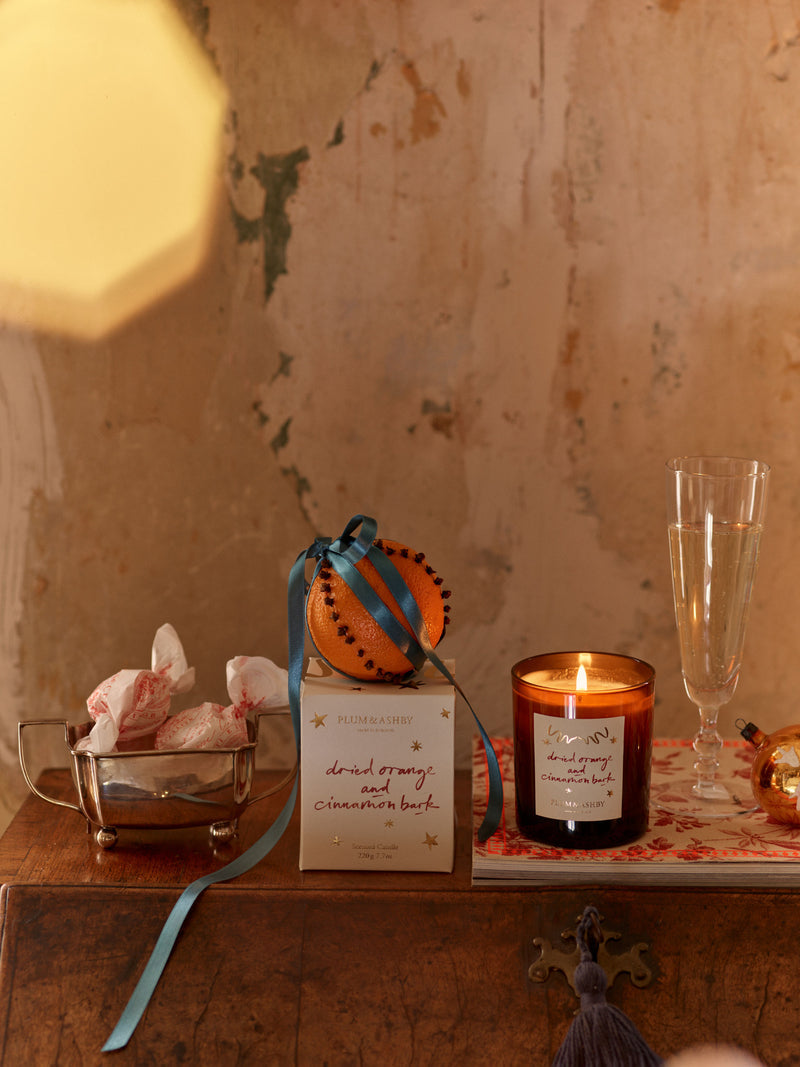 nostalgic blend of citrus and spice festive candle