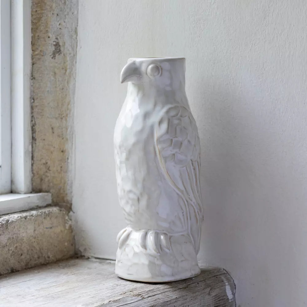 eye-catching vase with playful parrot design