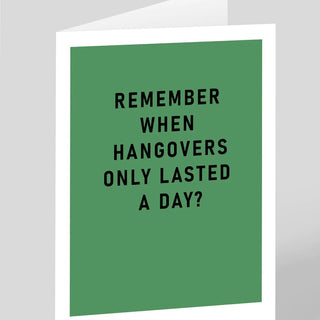 Remember Hangovers
