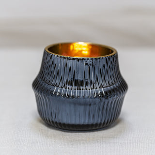 Ribbed Votive Prussian Blue