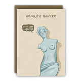 Armless banter funny greetings card
