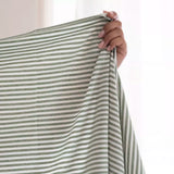 Striped Tablecloth Moss Green | Cotton Ticking Stripe