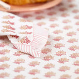 Pair of Peony Pink Hand Block Print Napkins