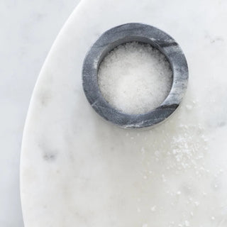 Marble Salt Cellar Charcoal