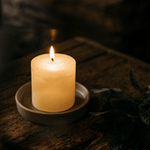3 x 3 bay and rosemary pillar candle 
