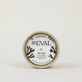 Sea salt scented candle in ceramic sand dune pot