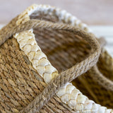 Basket - Jute And Straw With Cream Braid