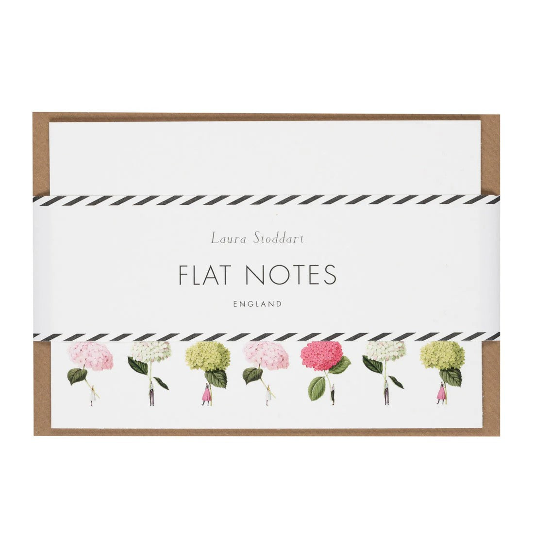 Laura Stoddart Hydrangea Flat Note Cards at Mad Lilies. Elegant floral correspondence cards featuring soft hydrangea illustrations.