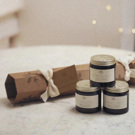 festive trio of soy candles — First Light, Half Light and Last Light