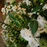The Highland Mist | Luxury White Rose & Thistle Winter Bouquet