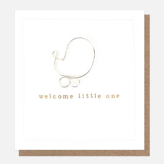 Wire Pram New Baby Card