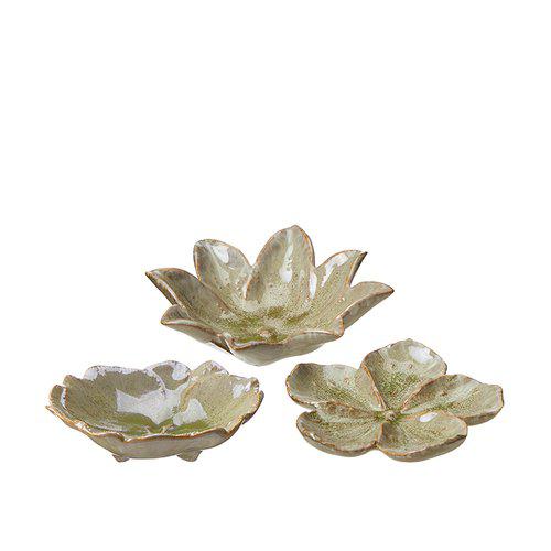 Light green floral trinket plate