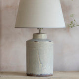 Tilos Ceramic Lamp With Cream Shade