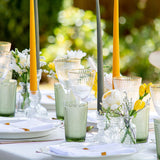 Ester & Erik 42cm Dinner Candles with Glass Holders – Event & Wedding Hire
