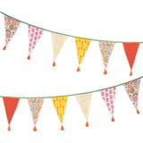 Paisley Print Cotton Bunting | Colourful Reusable Fabric Party Decoration