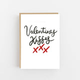 Valentine’s Kisses Card – Textured Love Greeting Card