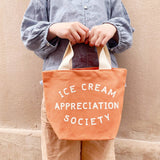 Ice Cream Appreciation Society Little Peach Canvas Bag