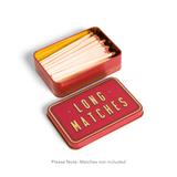 TINIT Long Match Tins – Decorative Storage for Extra-Long Matches