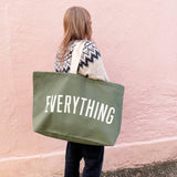 Everything Really Big Bag – Oversized Canvas Tote - Olive Green