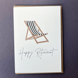 Retirement Deck Chair Letterpress Card
