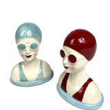 Ceramic Beach Swimmers Salt & Pepper Shakers Set | Novelty Tableware