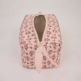 Organic Cotton Toiletry Bag (Large) - Ditsy Floral Blush
