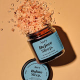 Aery Before Sleep Bath Salts with Himalayan and Epsom salts, infused with calming lavender and cedar for a relaxing bedtime bath ritual.