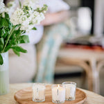 Aery Botanical Mini Candle Gift Set featuring Fig Leaf, Bonsai Tree and Citrus Tonic plant-based scented candles in luxury recyclable gift packaging.