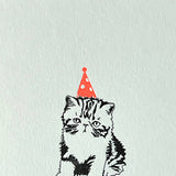 Birthday Cat Letterpress Card