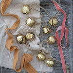 Antique gold Christmas bell garland with bells in varying sizes