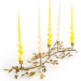 Antique gold sculptural branch candle holder, 53cm long
