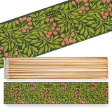 Archivist Green Flora luxury long matchbox featuring a vibrant botanical floral illustration with extra-long safety matches for candles and fireplaces.
