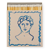 Archivist Handsome luxury matchbox featuring Wanderlust Paper Co. artwork with gold foil detailing and 125 extra-long safety matches.
