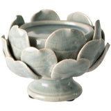 Artichoke Sage Pillar Candle Holder