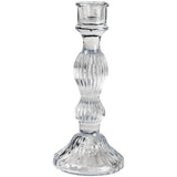 Bella Glass Candlestick – Clear