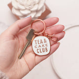 Tea & Cake Club Enamel Keyring