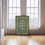 The Early Night Club Wall Art Print – Cream & Olive Typography Print