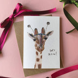 Disco Giraffe Birthday Card