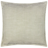 Truro Striped Cushion – 100% Cotton Moss