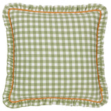 Maude Gingham Cushion – Frilled Trim Cotton Cushion