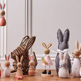 Hanging Easter Bunny Decorations (Set of 4) – Wooden Spring Decor